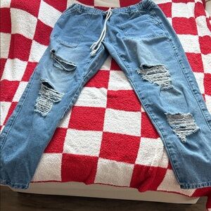 White Birch Blue Denim Pants